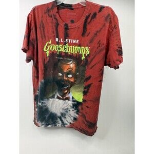 Goosebumps Slappy Shirt Mens L Red Tie Dye R.L. Stine Horror Graphic